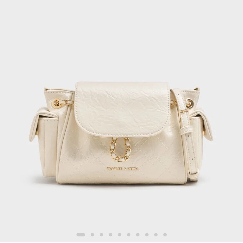 Charles & Keith Ivory Crossbody Bag
